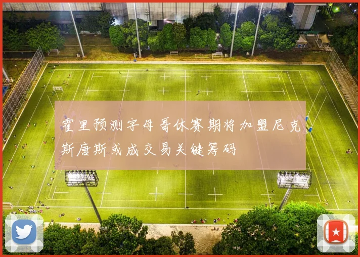 霍里预测字母哥休赛期将加盟尼克斯唐斯或成交易关键筹码
